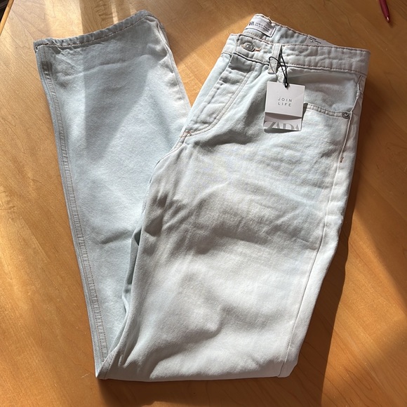 ZARA Straight Leg Jeans NEW - Picture 2 of 6